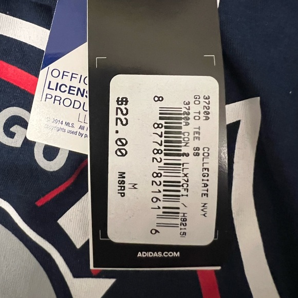 Adidas - Chicago Fire - Navy Blue Color Men's Short Sleeve T-Shirt - Picture 9 of 10